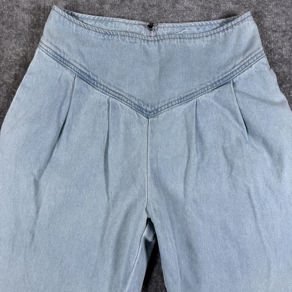 Blue Blush‎ Jeans Womens Medium 27x29 Blue V Shaped Yoke Mom Tapered Leg